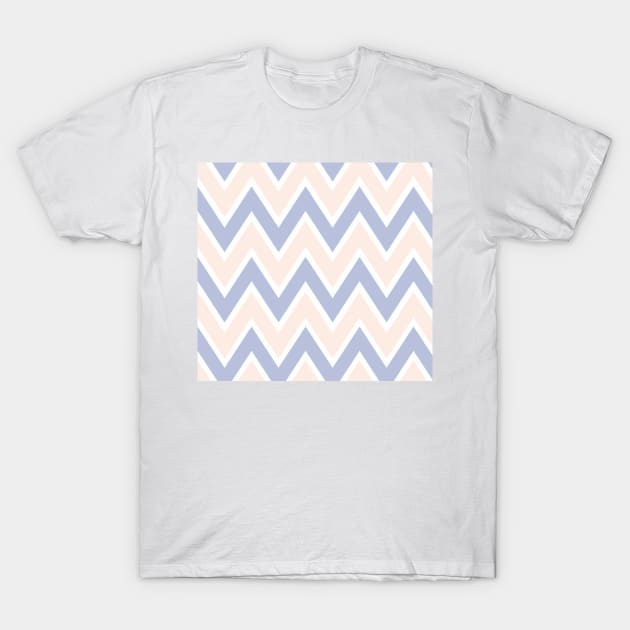Pastel Pink& Blue Zigzag T-Shirt by Tatsu_chan